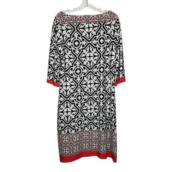 Haani Geometric Print Sheath Dress, Size L - Picture 2 of 8